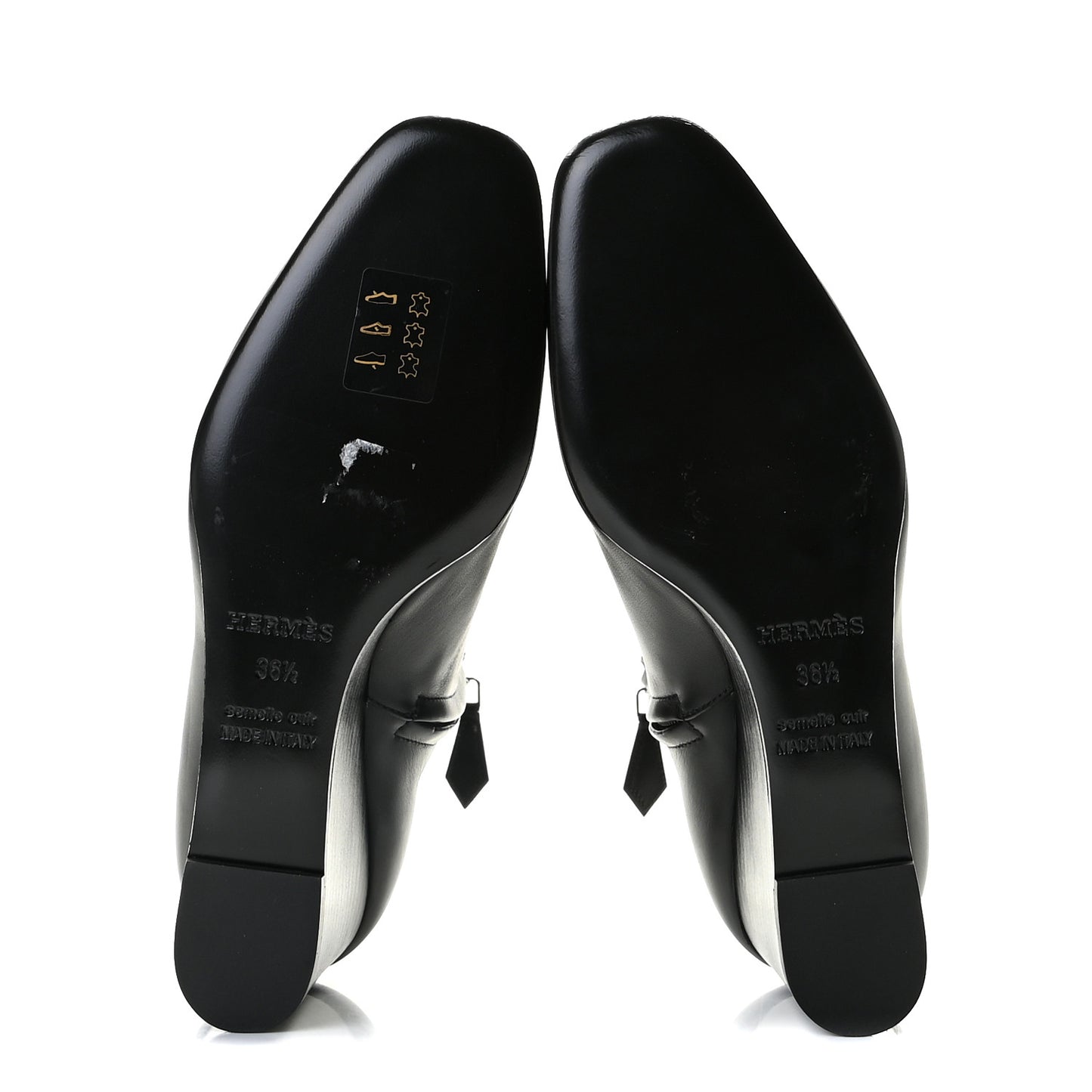 Calfskin Andrene Ankle Boots 36.5 Black