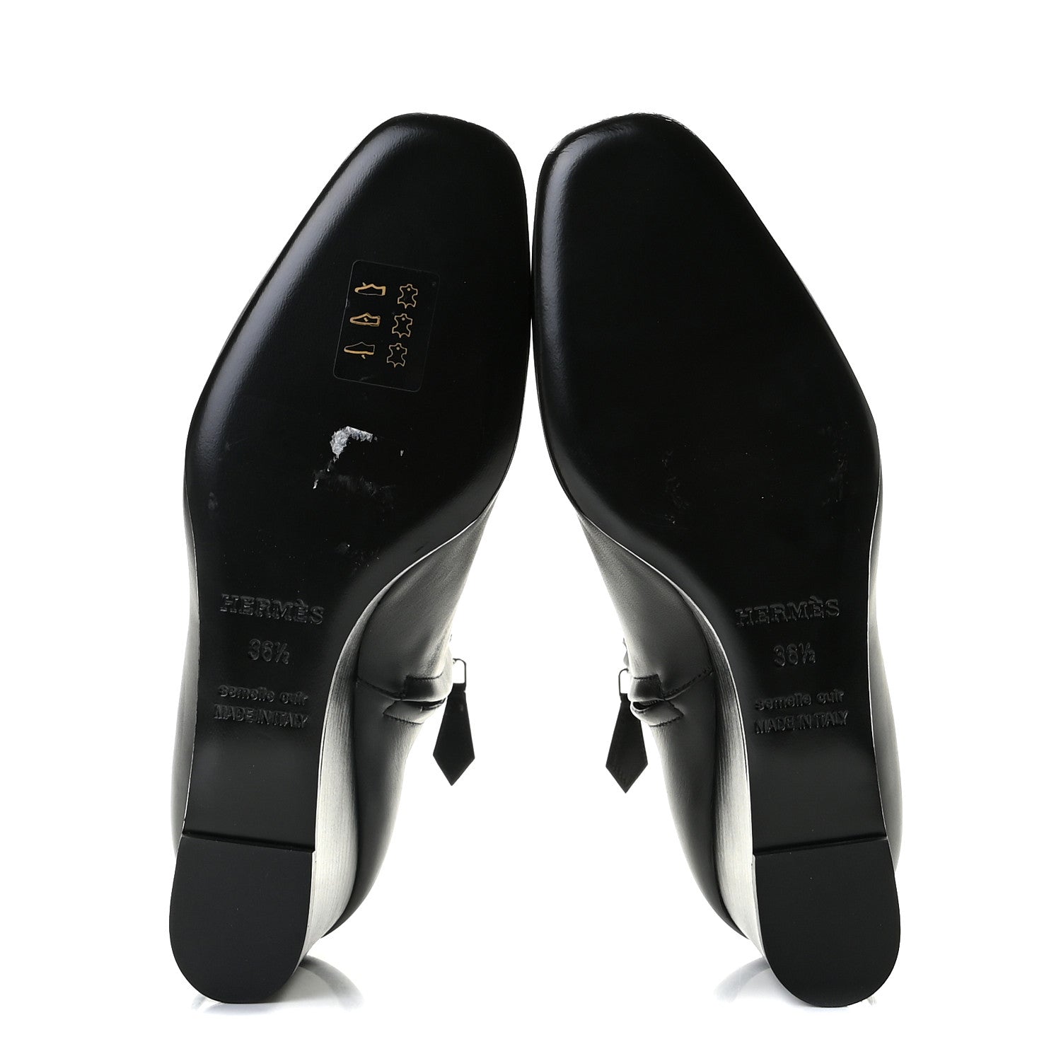 Hermes Calfskin Andrene Ankle Boots 36.5 Black 6 of 14