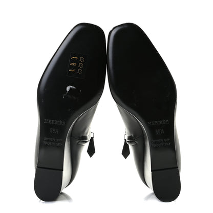 Hermes Calfskin Andrene Ankle Boots 36.5 Black 6 of 14