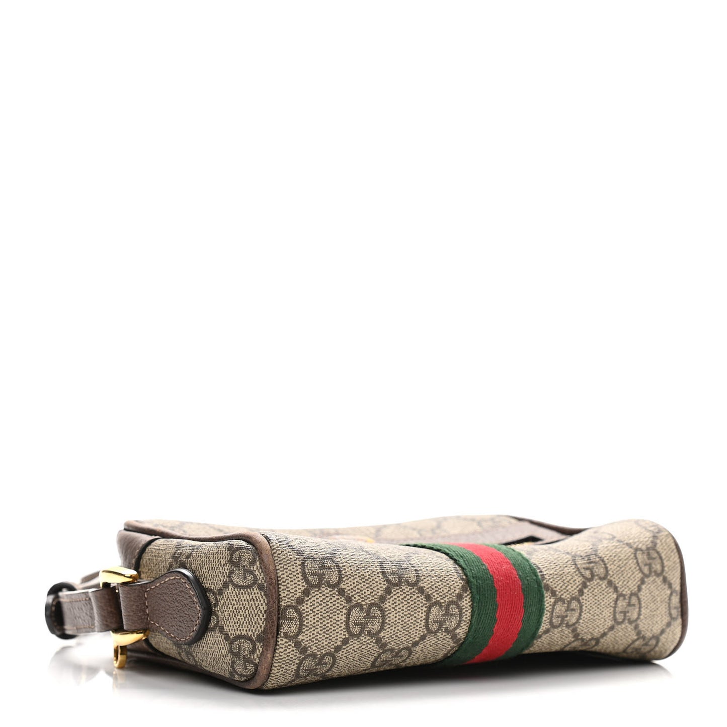 GG Supreme Monogram Web Mini Ophidia Shoulder Bag Brown