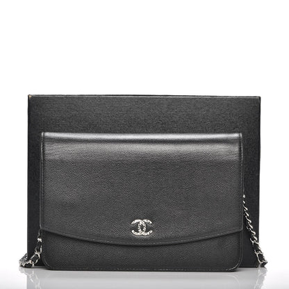 Chanel Caviar Sevruga Wallet On Chain WOC Black 10 of 10