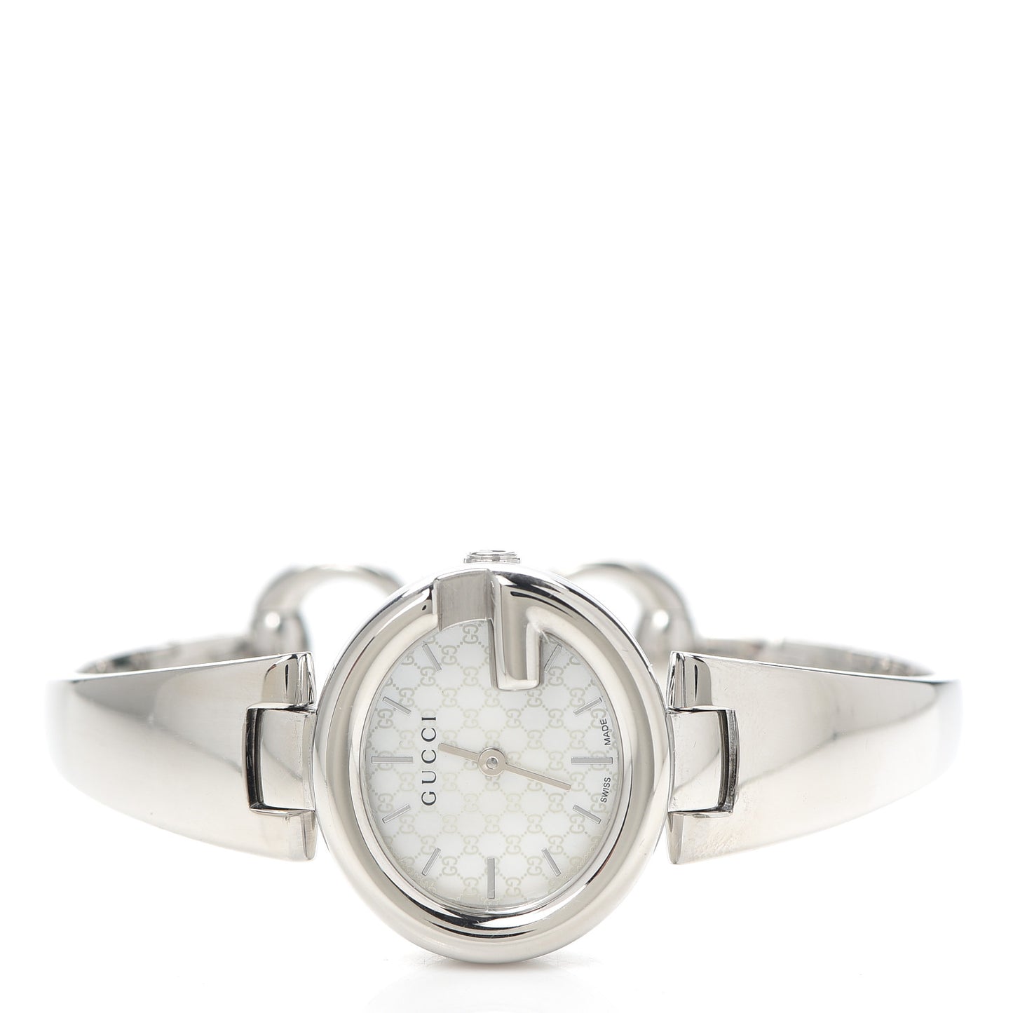 Stainless Steel Mother of Pearl 27mm Guccissima Quartz Watch