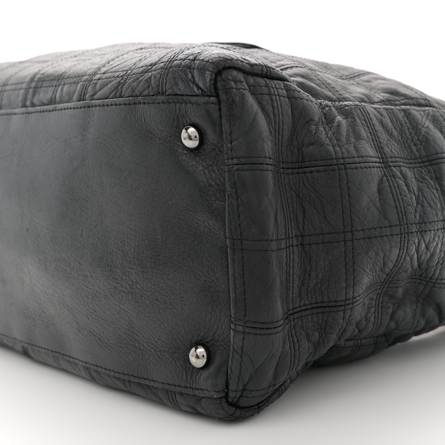 Chanel Lambskin Square Stitched Lax Large Tote Black 10 of 14