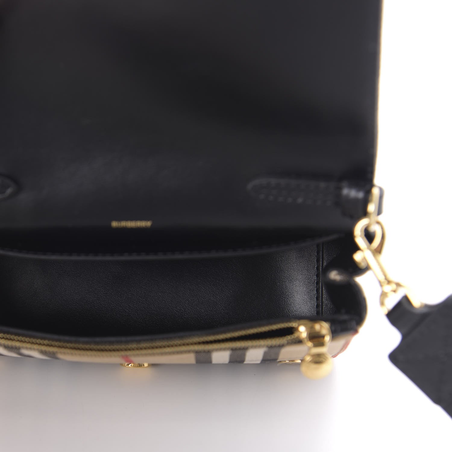 Burberry Vintage Check Hackberry Crossbody Bag Archive Beige Black 5 of 9