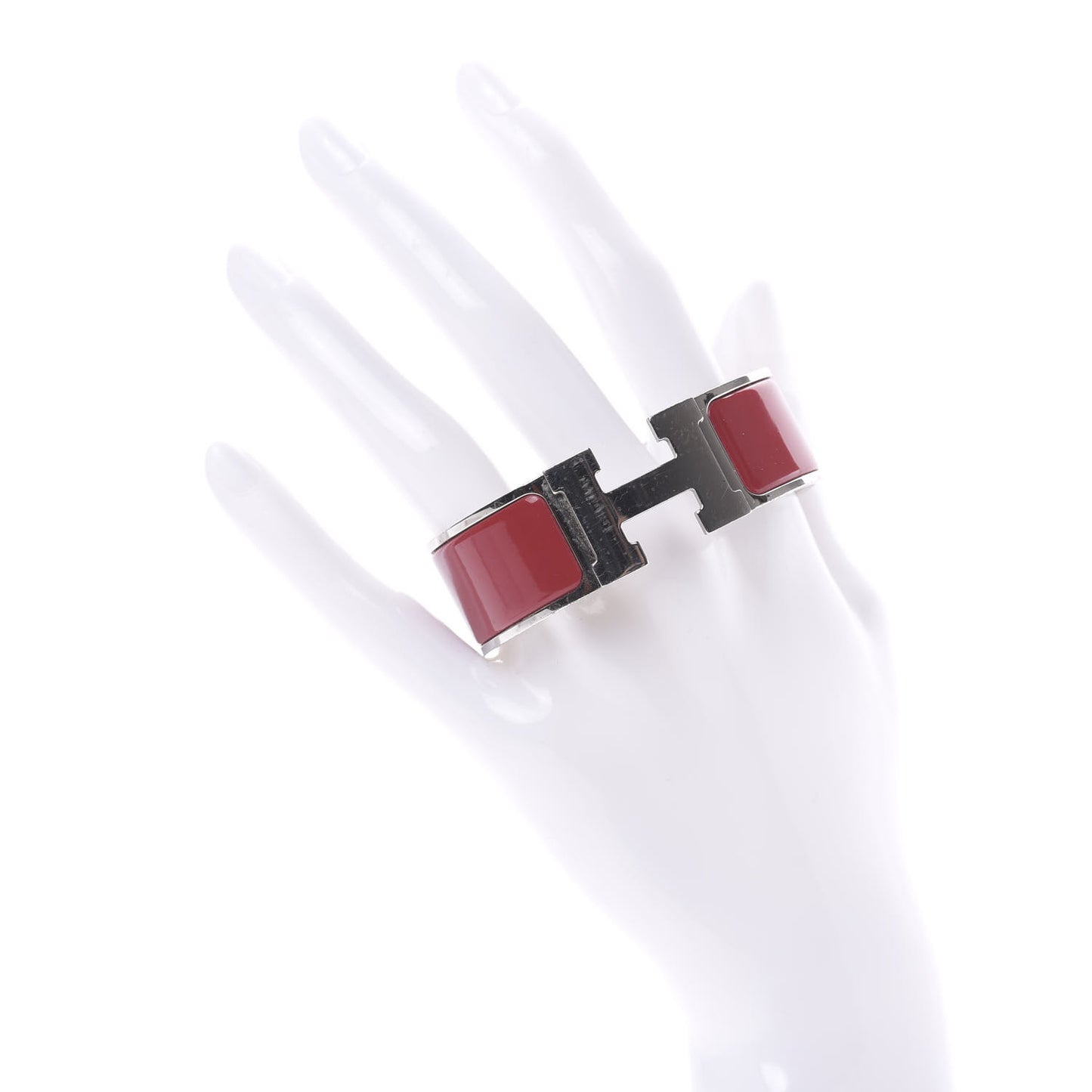 Enamel Wide Clic Clac H Bracelet PM Red
