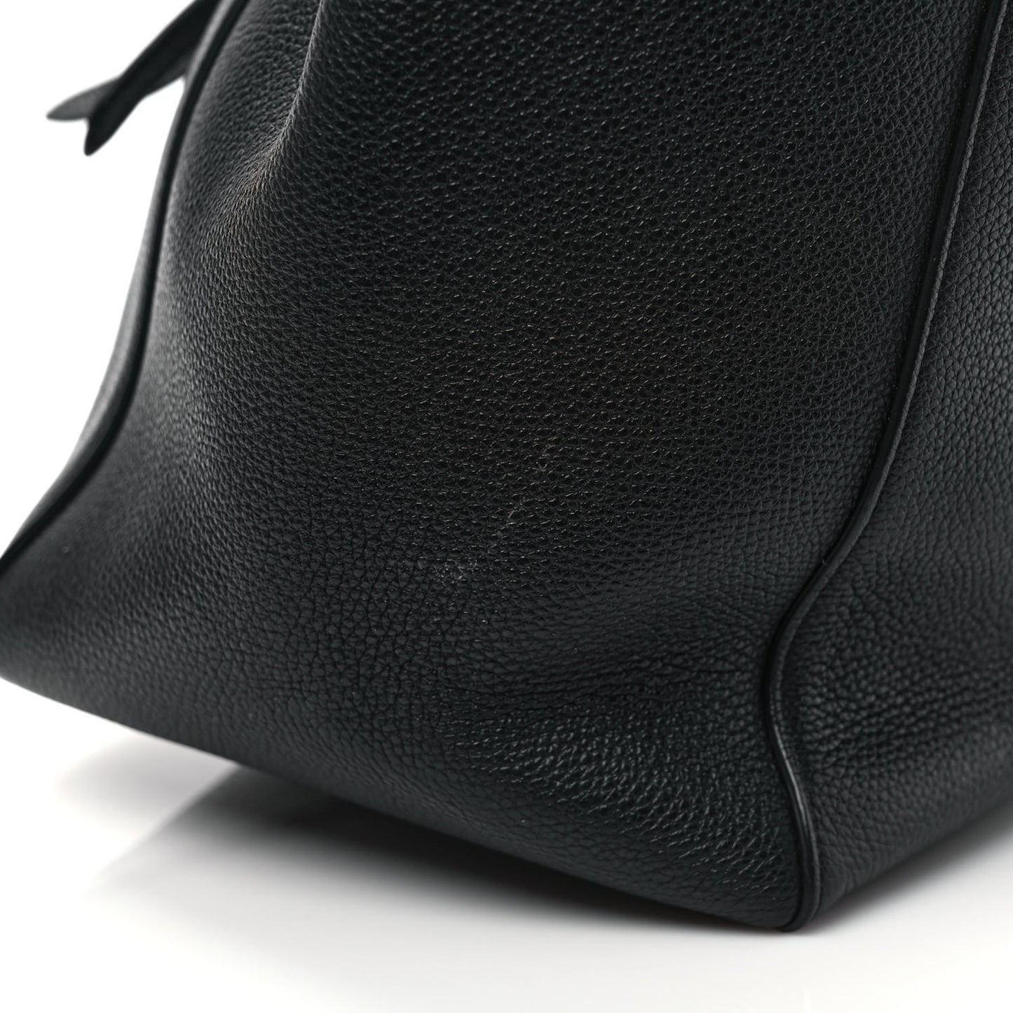 Soft Grained Calfskin Small Belt Cabas Phantom Black