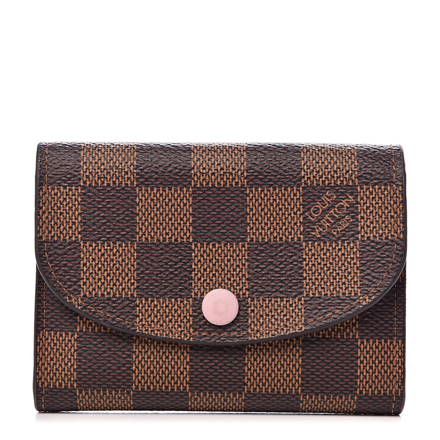Damier Ebene Rosalie Coin Purse Rose Ballerine