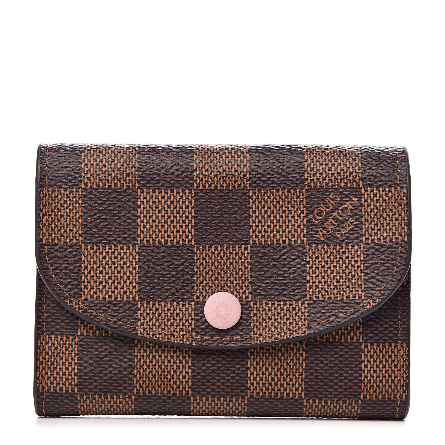 Louis Vuitton Damier Ebene Rosalie Coin Purse Rose Ballerine 1 of 7