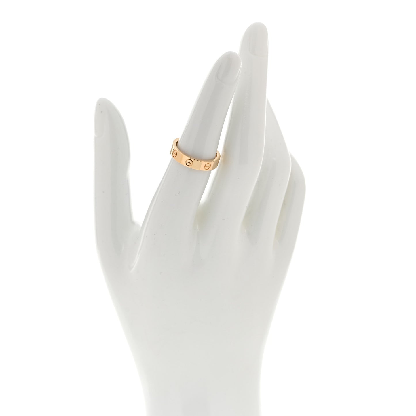 18K Yellow Gold Diamond 4mm LOVE Wedding Band Ring 51 5.75