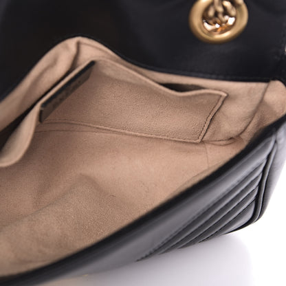 Gucci Calfskin Matelasse Mini GG Marmont Shoulder Bag Black 5 of 11