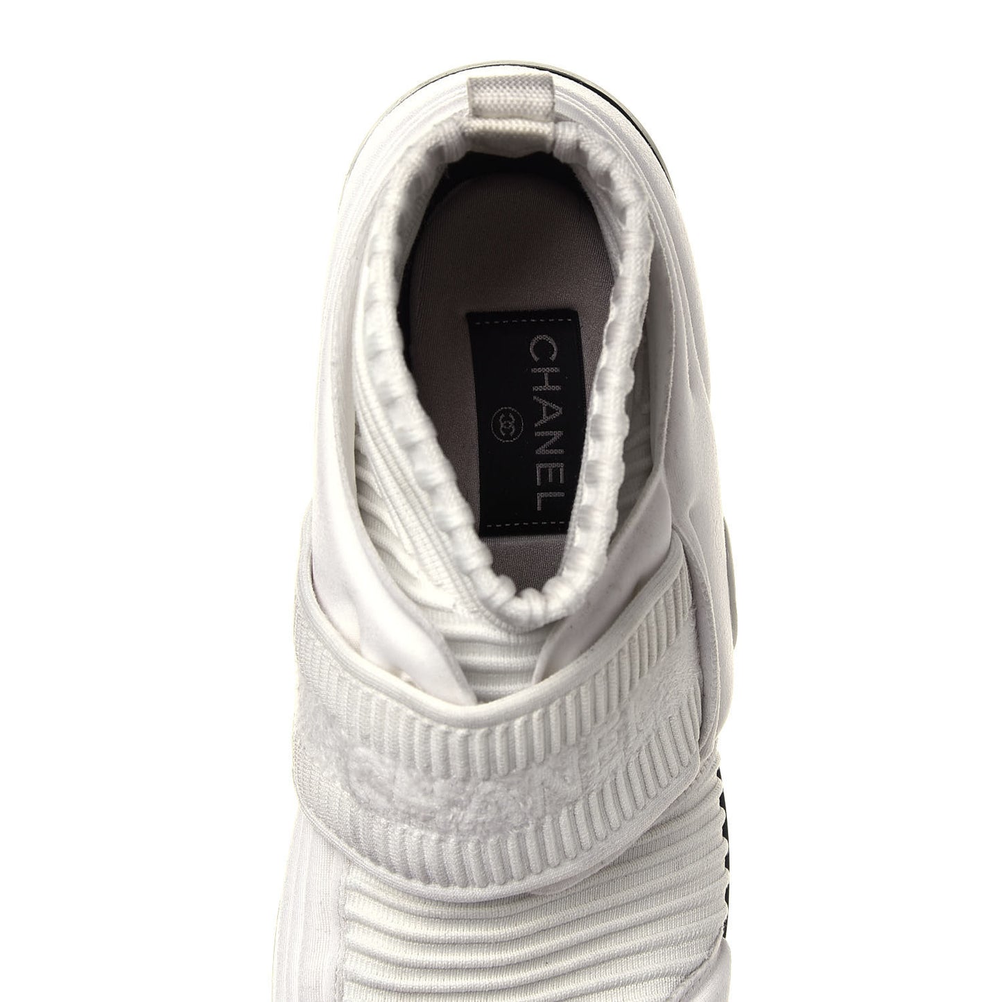 Stretch Fabric CC Sneakers 39.5 White