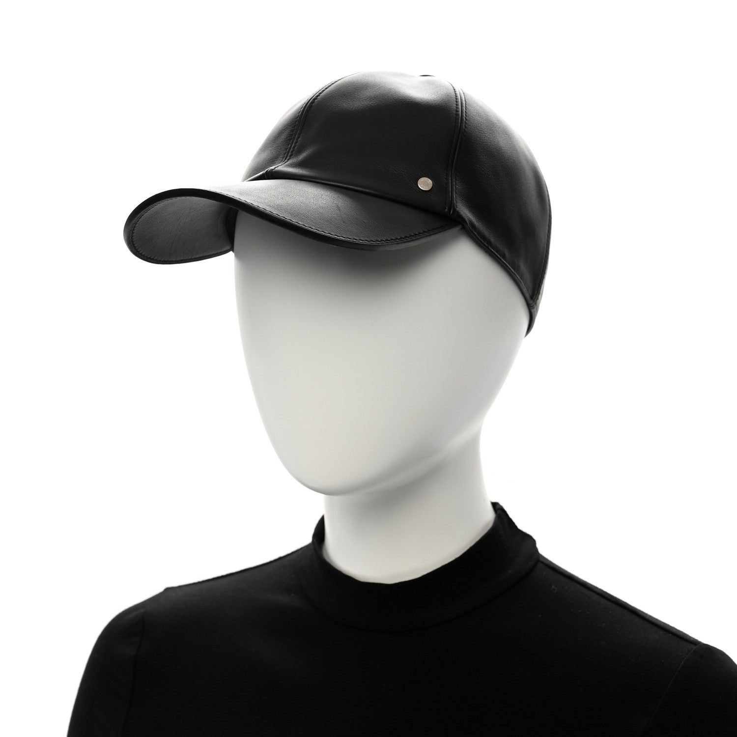 Hermes Newton Calfskin Riley Cap 59 Black 2 of 10