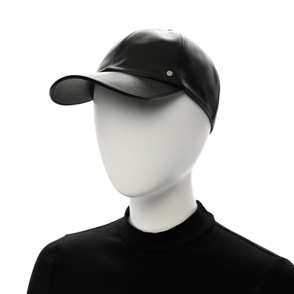 Hermes Newton Calfskin Riley Cap 59 Black 2 of 10