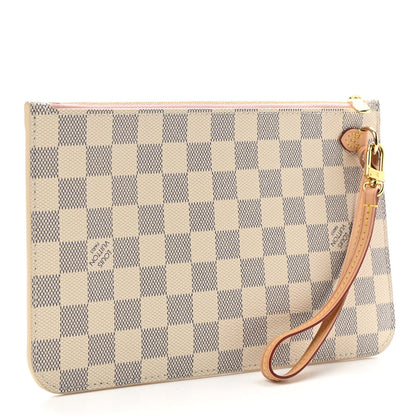Louis Vuitton Damier Azur Neverfull MM GM Pochette Rose Ballerine 3 of 6