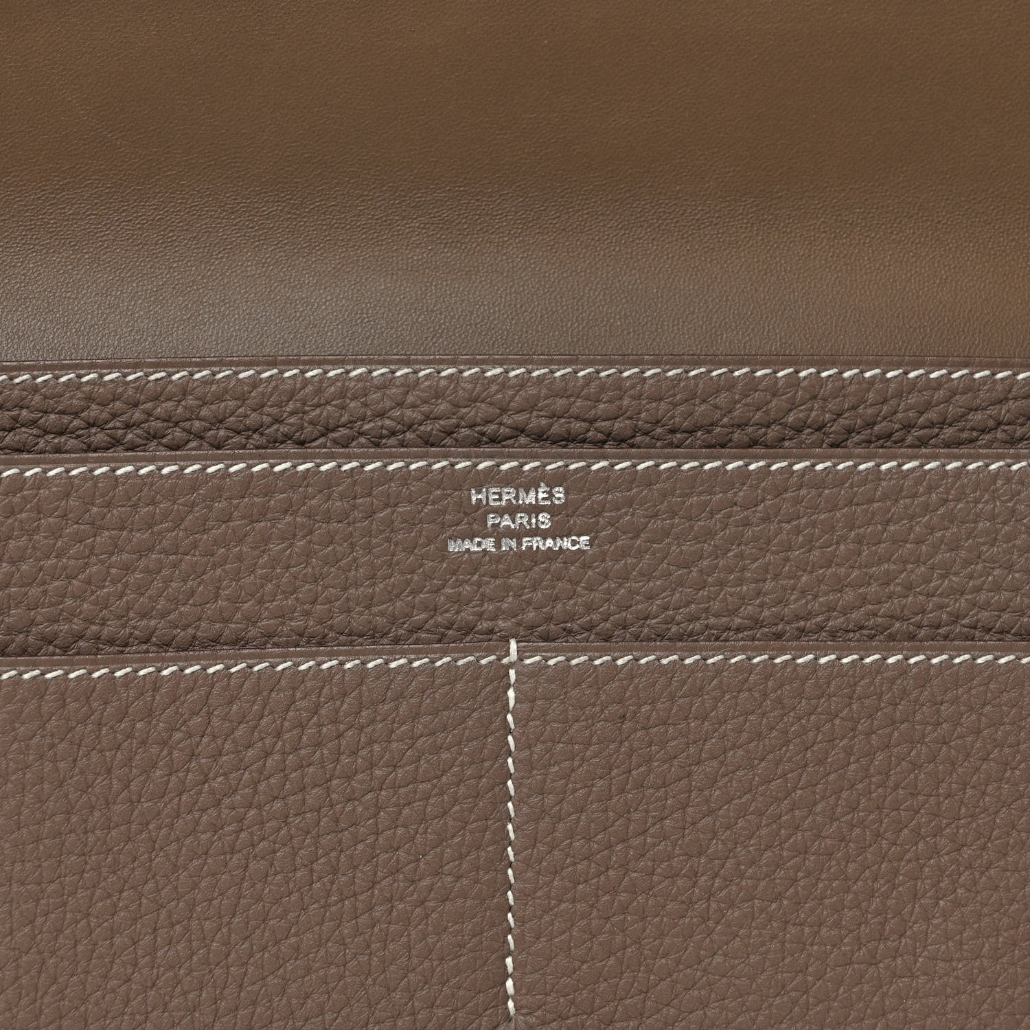 Hermes Togo Dogon Duo Wallet Etoupe 6 of 7