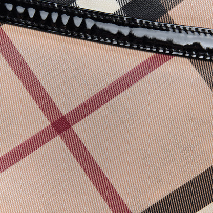 Burberry Patent Nova Check Crossbody Bag Black 9 of 14