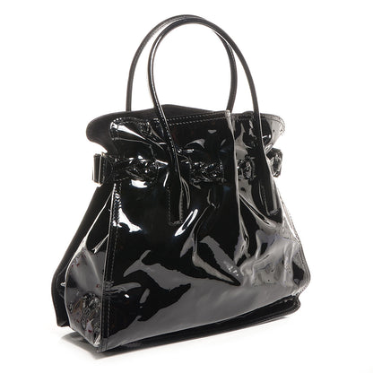 Valentino Garavani Patent Belted Histoire Tote Black 3 of 8