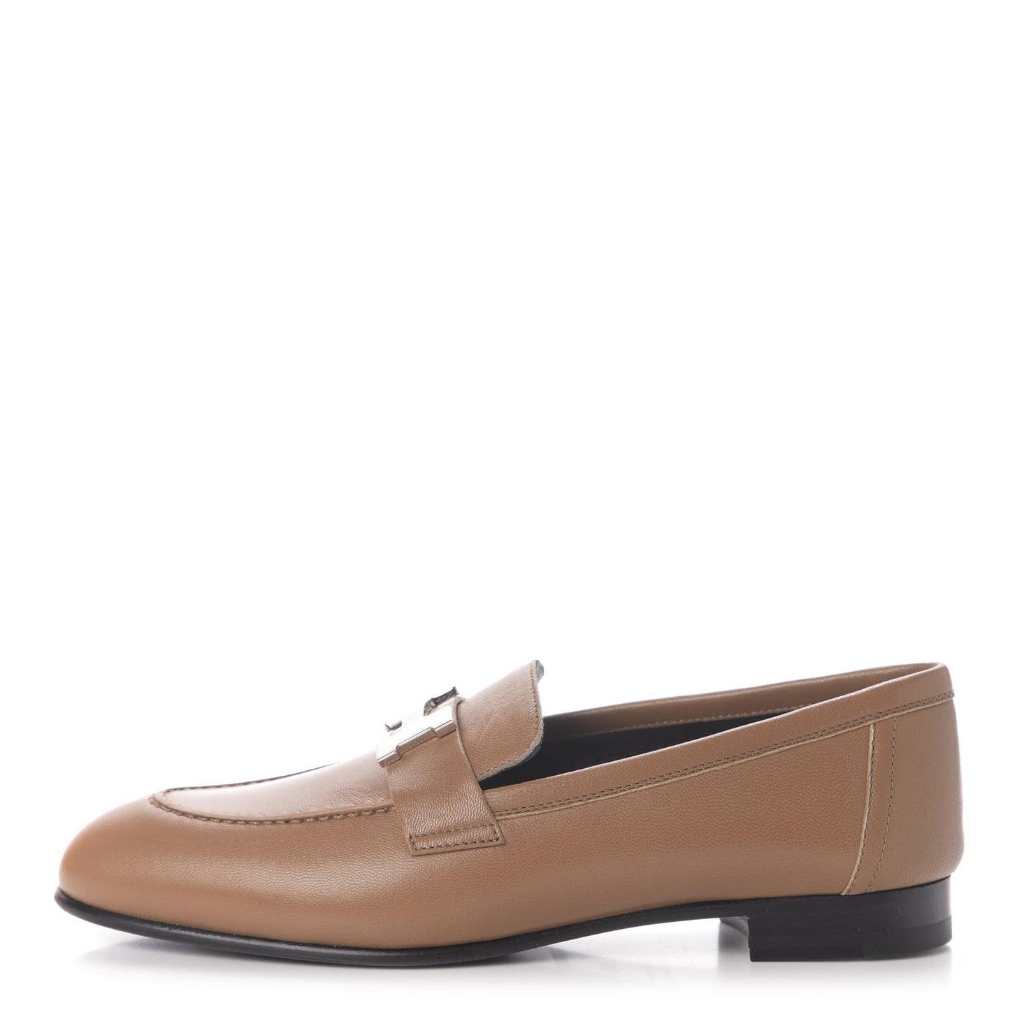 Goatskin Womens Paris Loafers 36.5 Etoupe