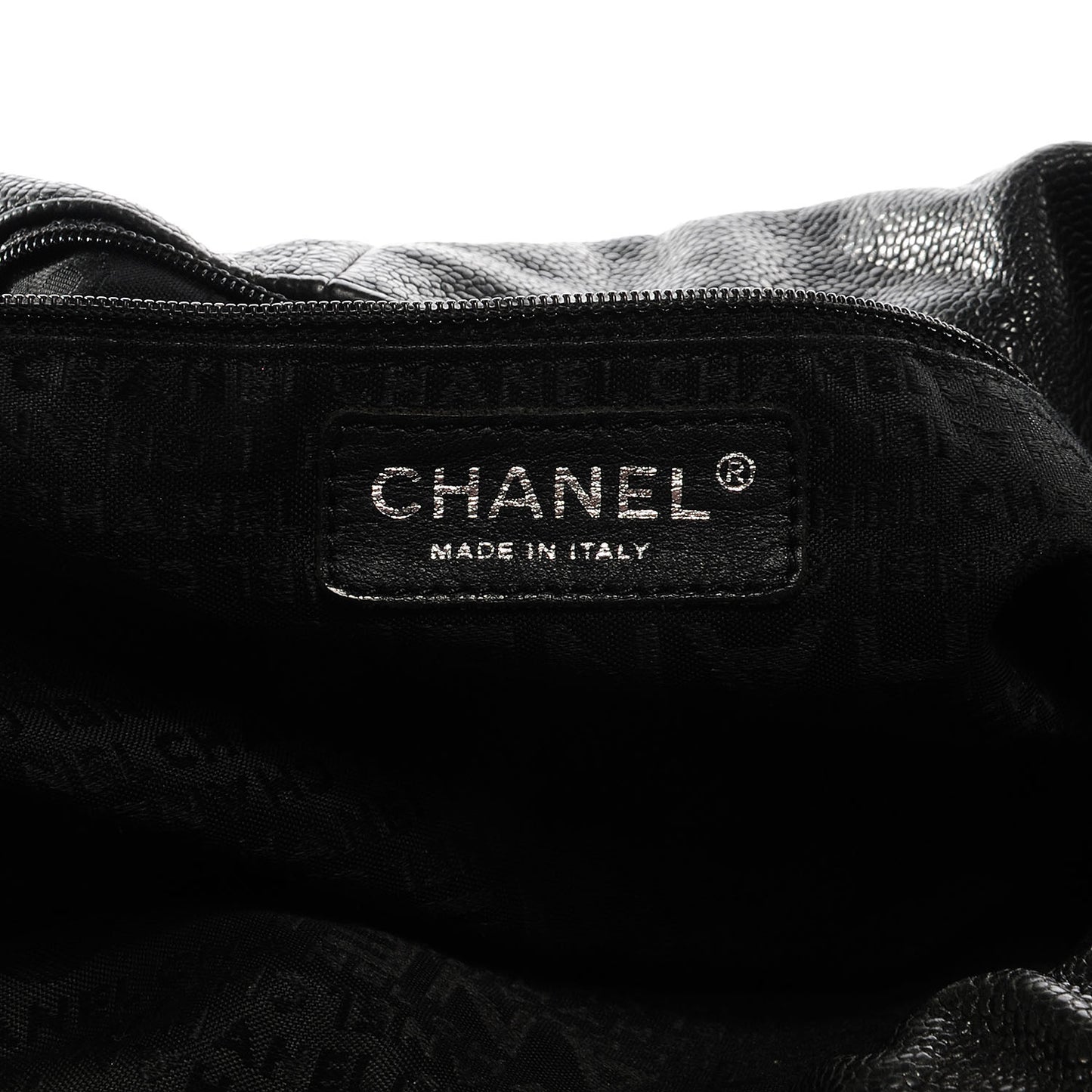 Distressed Caviar XL Coco Cabas Black