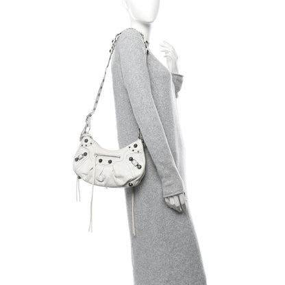 Balenciaga Agneau Arena Small Le Cagole Shoulder Bag Optic White 2 of 13