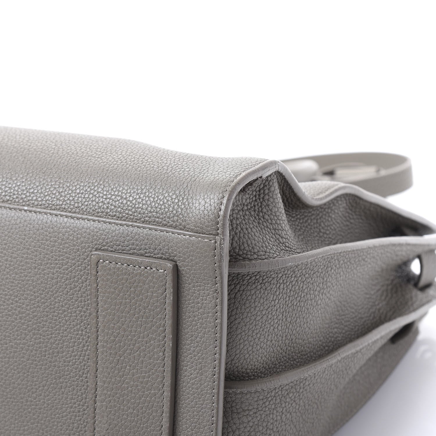 Saint Laurent Grained Calfskin Medium Supple Sac De Jour Mouse Grey 9 of 11