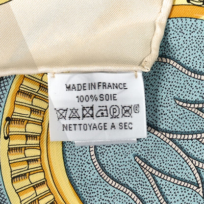 Hermes Silk Grand Apparat Forever Scarf 90 Creme Gold Multicolore 3 of 4