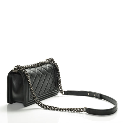 Chanel Calfskin Quilted Medium Boy Flap Black 3 of 7