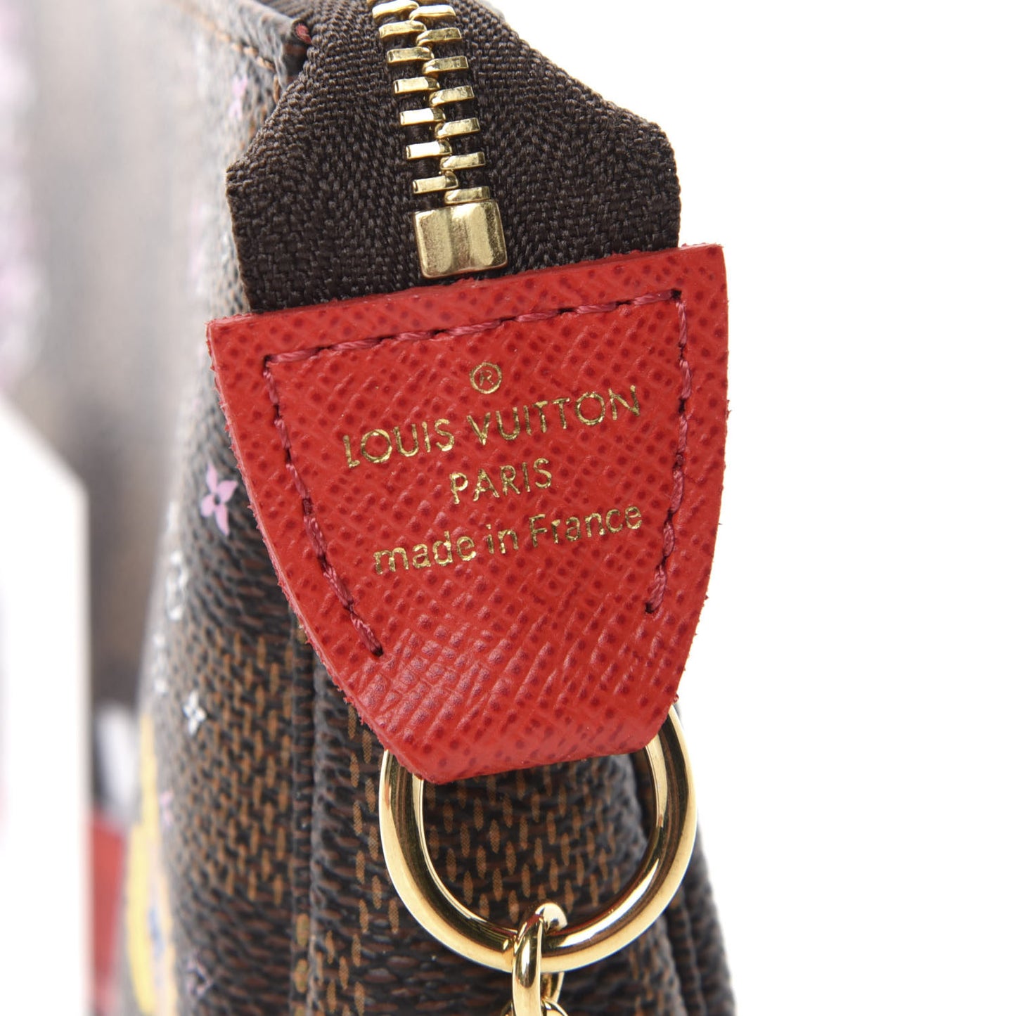 Damier Ebene 2019 Christmas Animation Mini Pochette Accessories Red