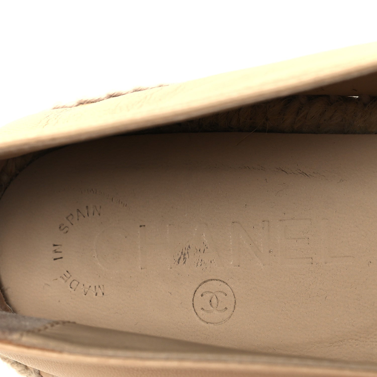 Chanel Lambskin CC Espadrilles 41 Beige Black 9 of 10
