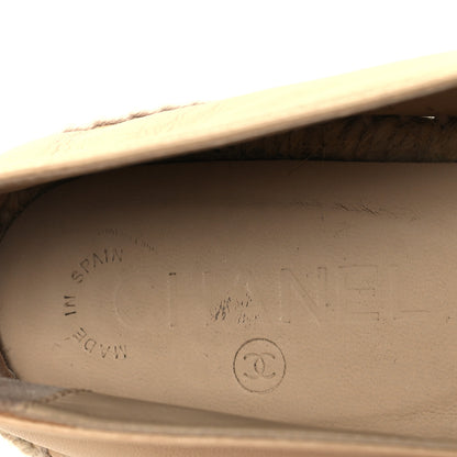 Chanel Lambskin CC Espadrilles 41 Beige Black 9 of 10