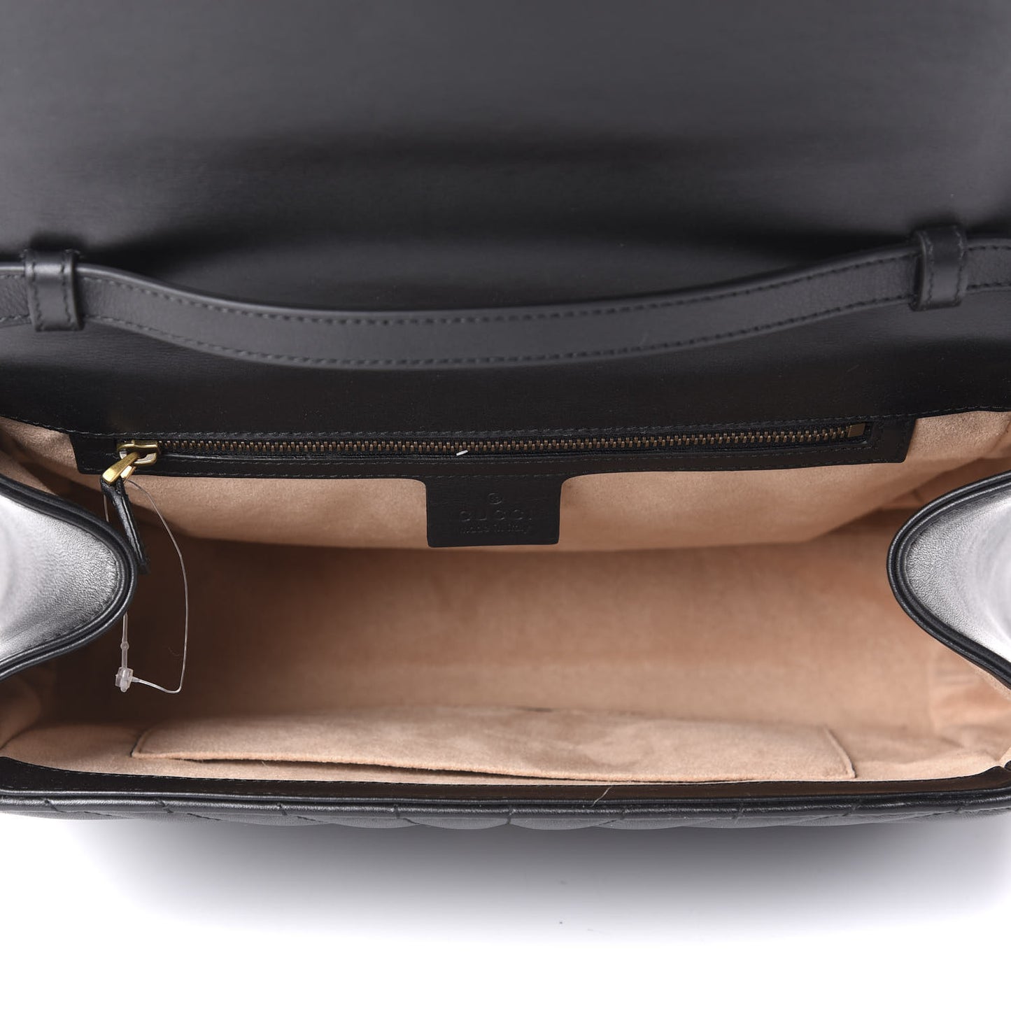 Calfskin Bamboo Trapuntata Queen Margaret Top Handle Bag Black