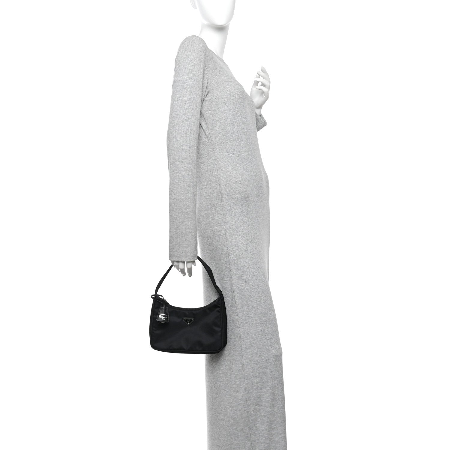 Prada Tessuto Nylon Mini Re-Edition 2000 Bag Black 2 of 12