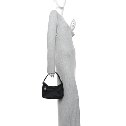 Prada Tessuto Nylon Mini Re-Edition 2000 Bag Black 2 of 12