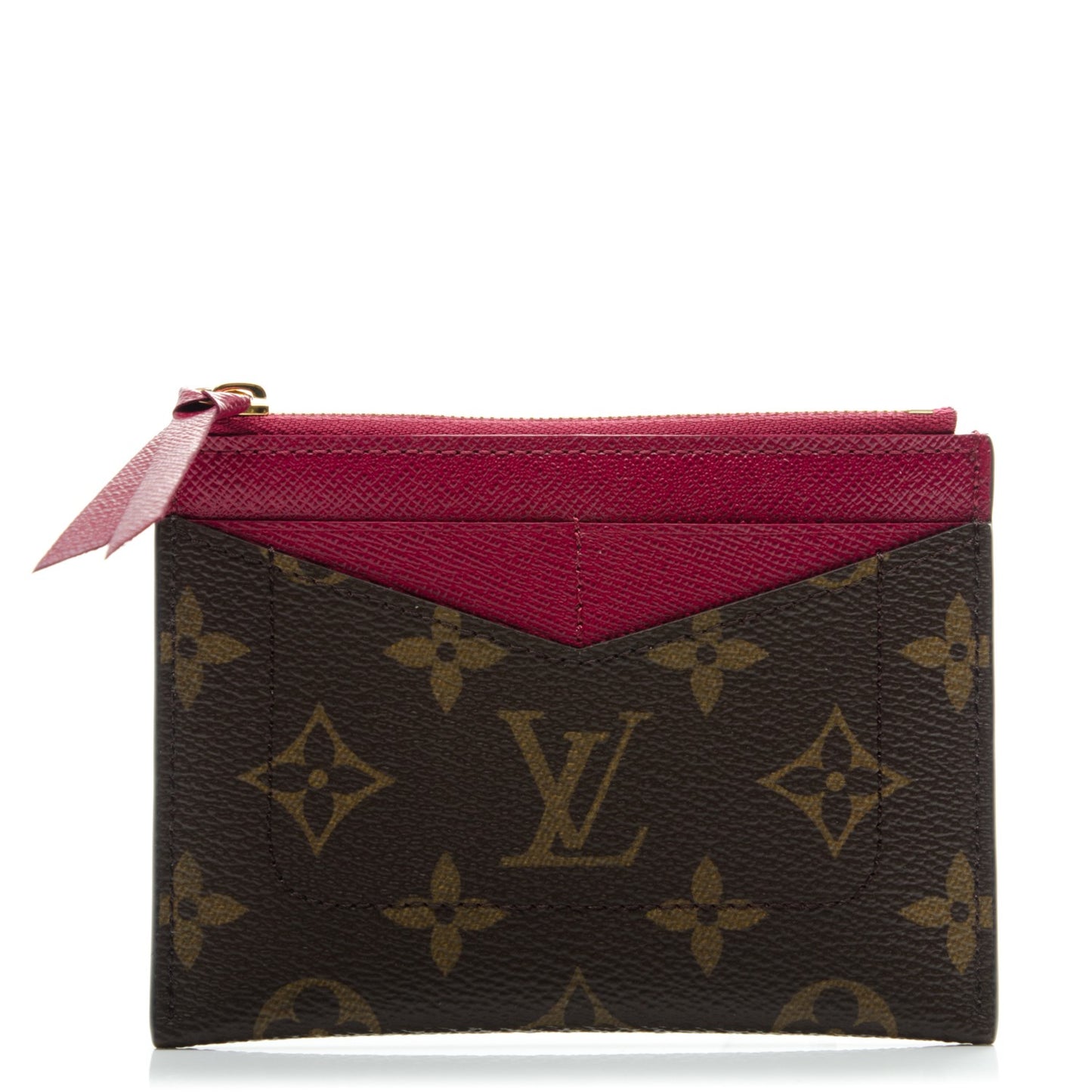 Monogram Zipped Card Holder
