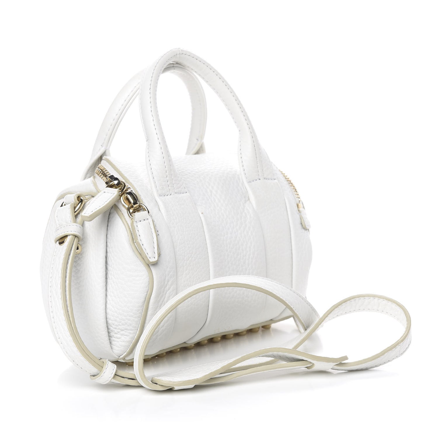 Pebbled Lambskin Mini Rockie Gray Gold Hardware