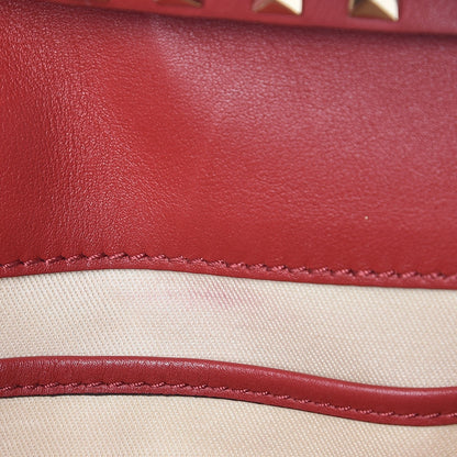 Valentino Garavani Vitello Medium Rockstud Flip Lock Crossbody Bag Rosso Valentino 7 of 7
