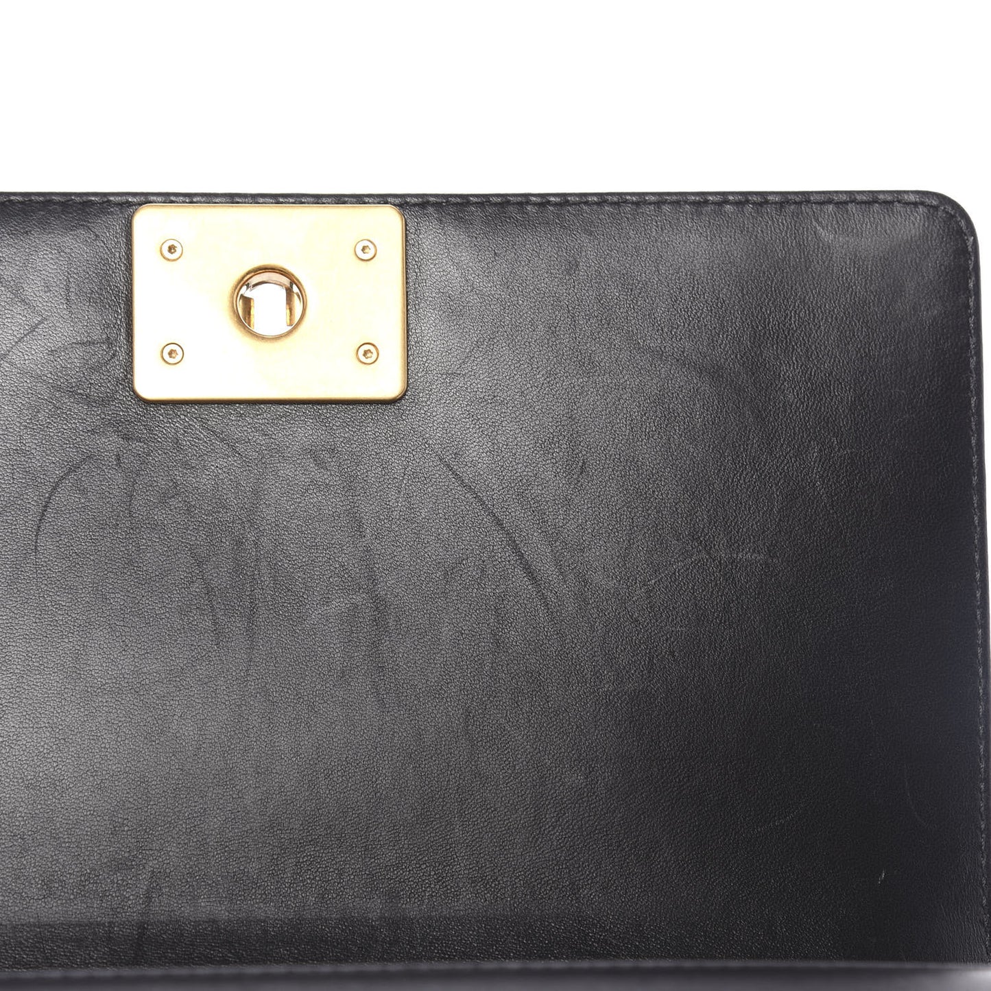 Lambskin Quilted Medium Boy Flap Black