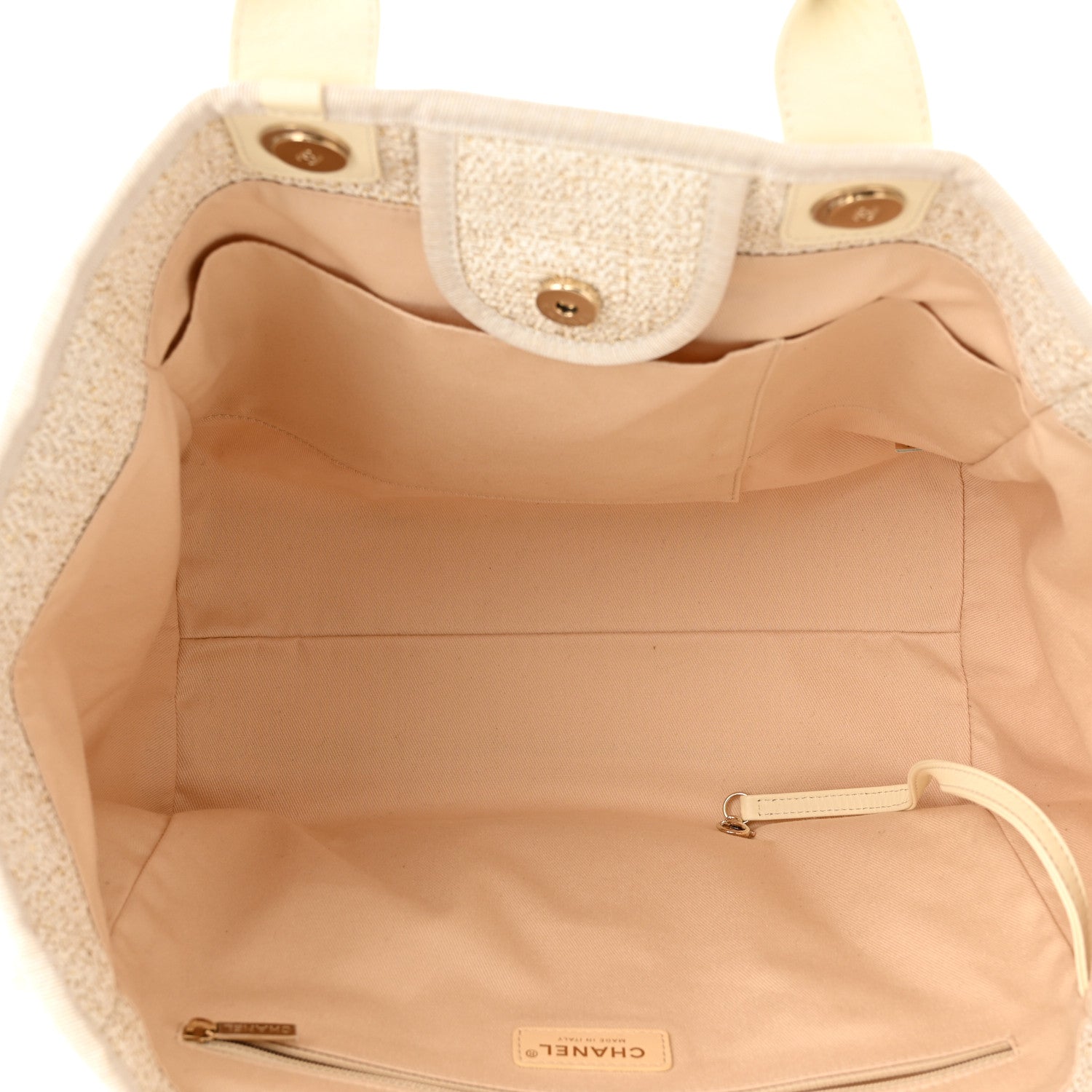 Chanel Canvas Medium Deauville Tote Light Beige 5 of 10