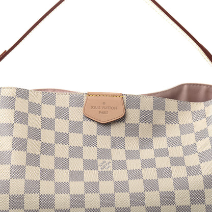 Louis Vuitton Damier Azur Graceful MM Rose Ballerine 11 of 12