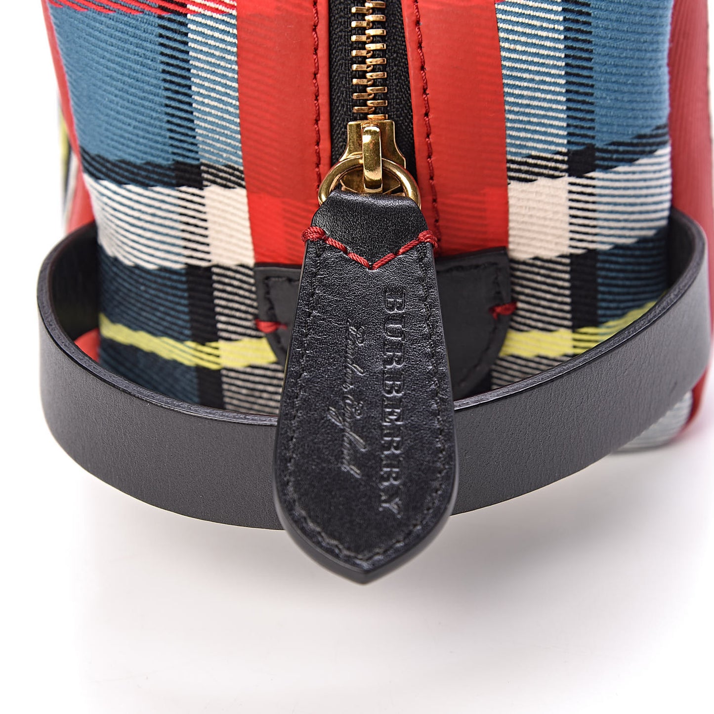 Tartan Mens Washbag Blue Yellow