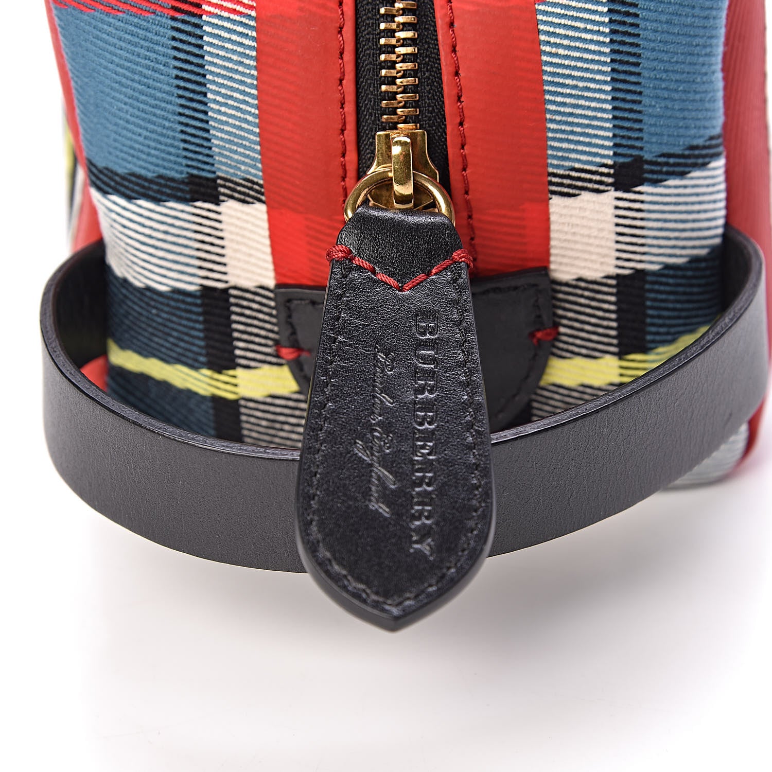 Burberry Tartan Mens Washbag Blue Yellow 10 of 10