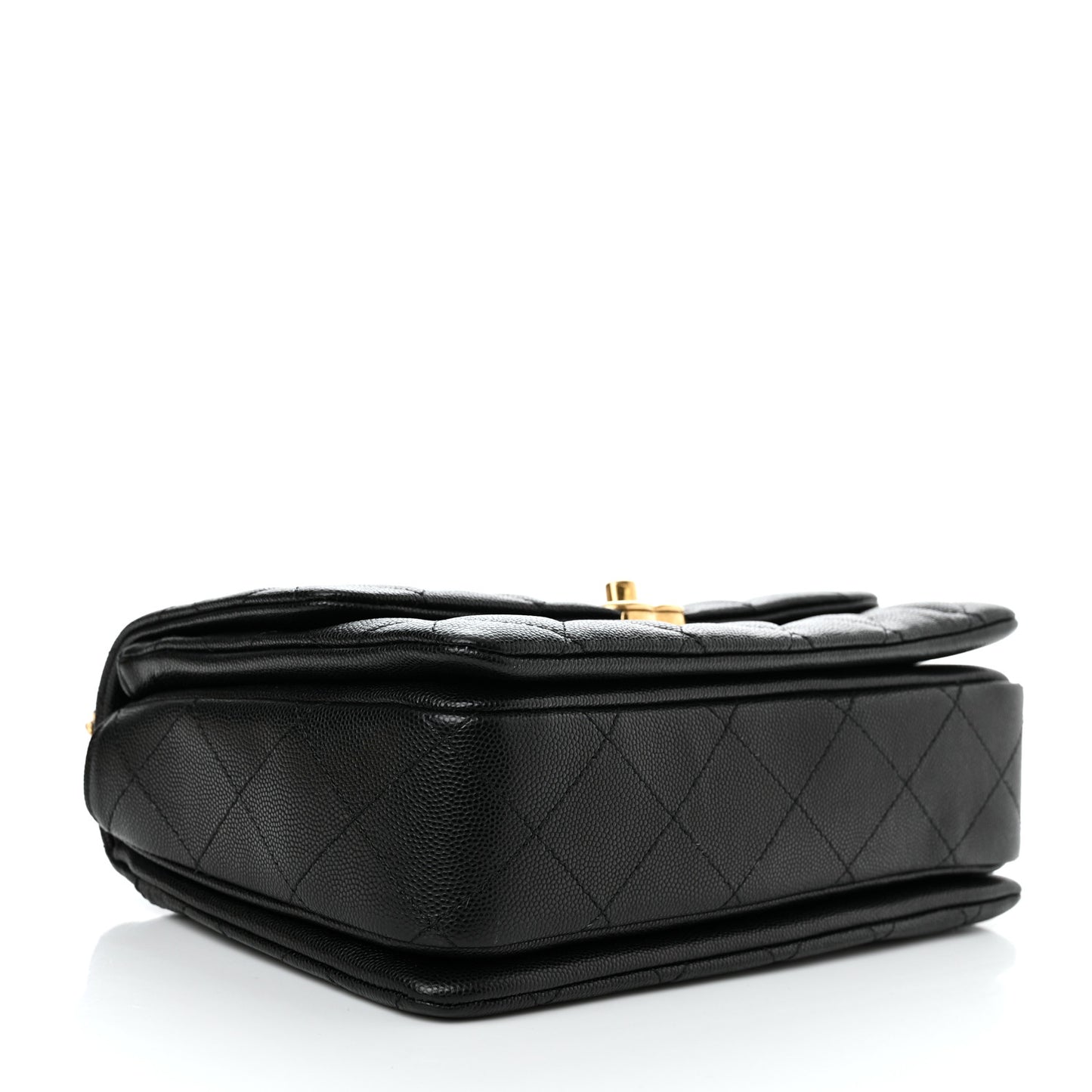Caviar Quilted Coco First Flap Black