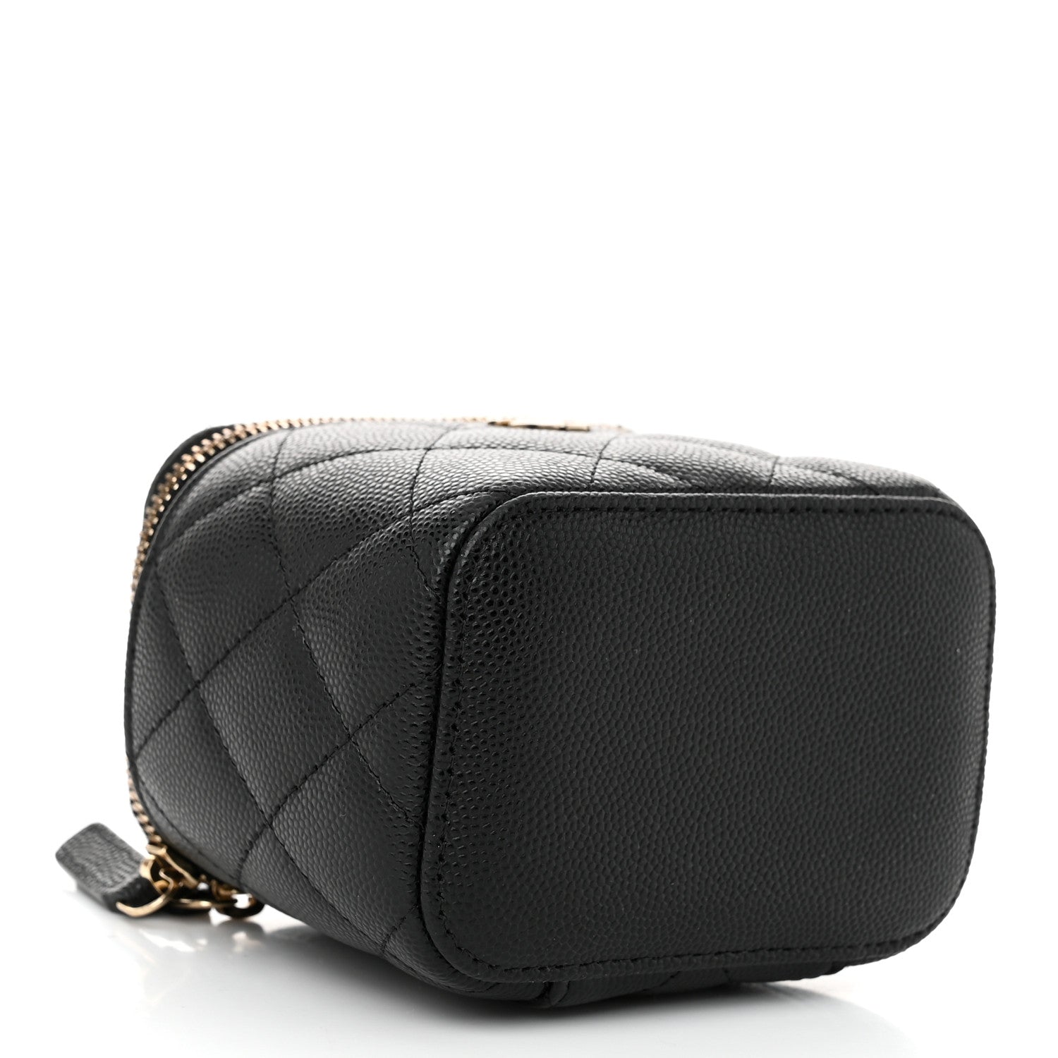 Chanel Caviar Quilted Mini Vanity Case With Chain Black 4 of 11