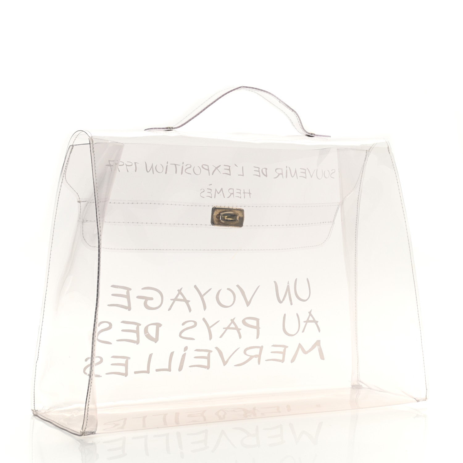 Hermes Vinyl Souvenir De L'Exposition Kelly Transparent 3 of 8