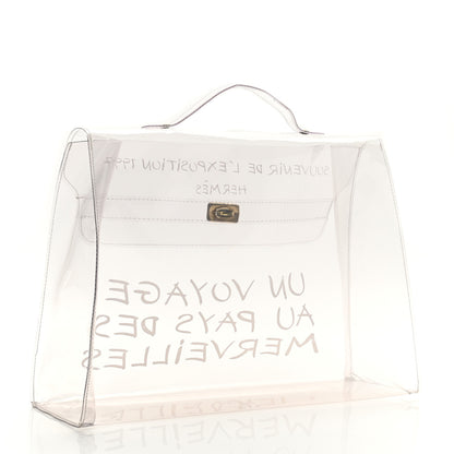 Hermes Vinyl Souvenir De L'Exposition Kelly Transparent 3 of 8