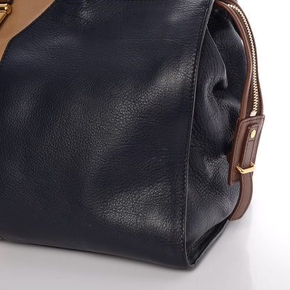Saint Laurent Calfskin Medium Tri-color Cabas Chyc Navy Mushroom 13 of 13