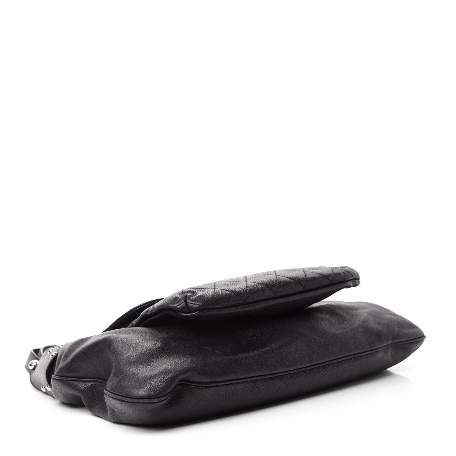 Chanel Caviar Stitched Pocket In The City Hobo Black 4 of 11
