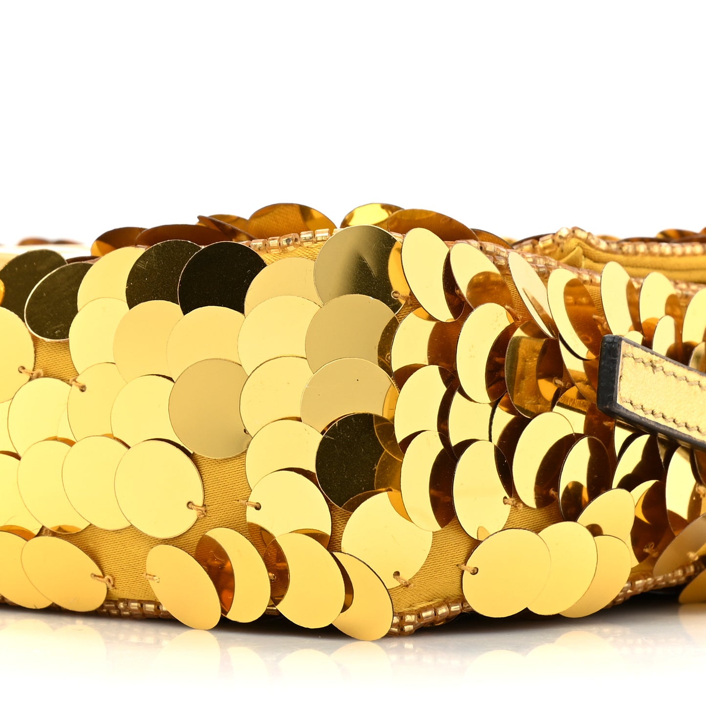 Satin Sequin Mini Baguette 1997 Gold