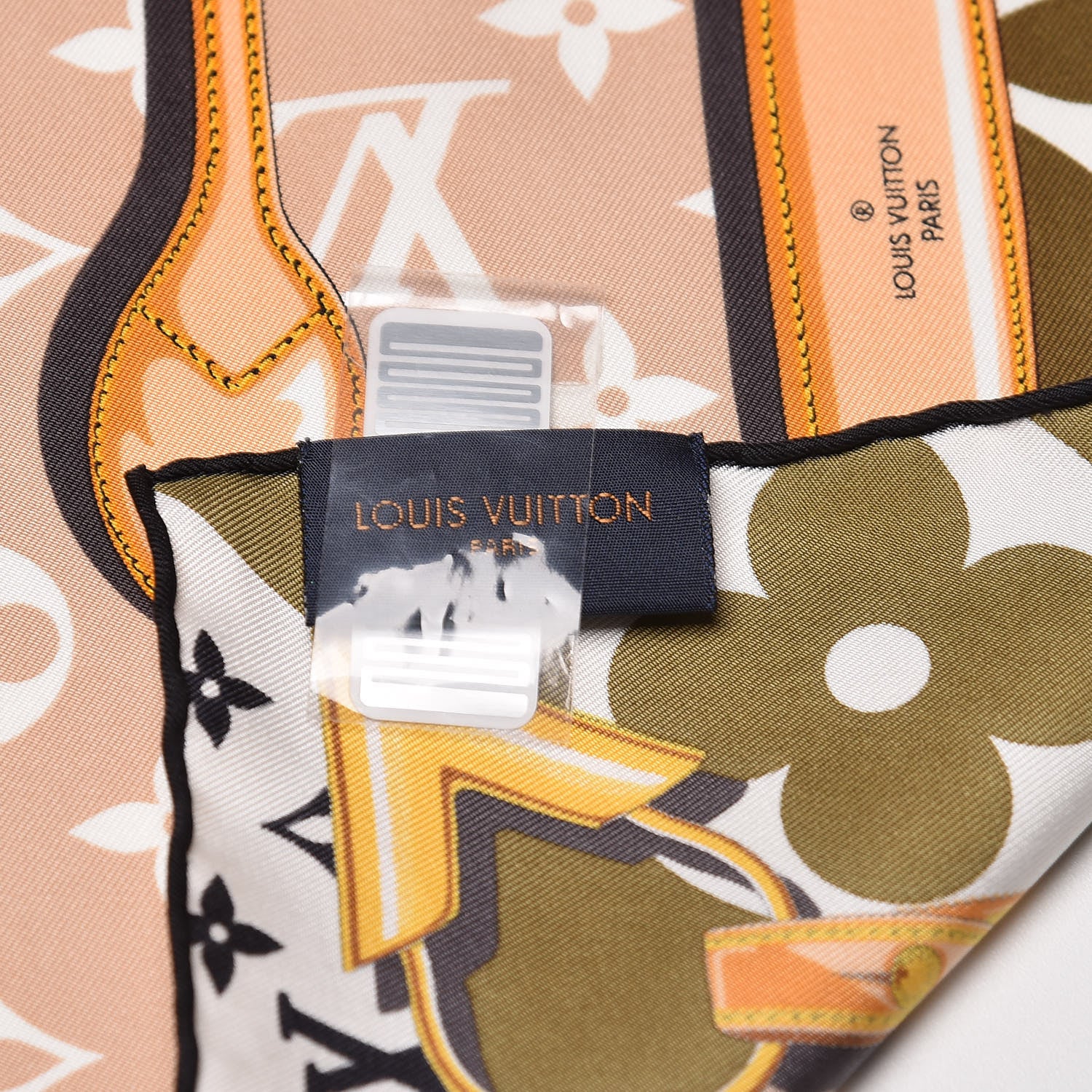 Louis Vuitton Silk Monogram Confidential Square Scarf Kaki 4 of 4