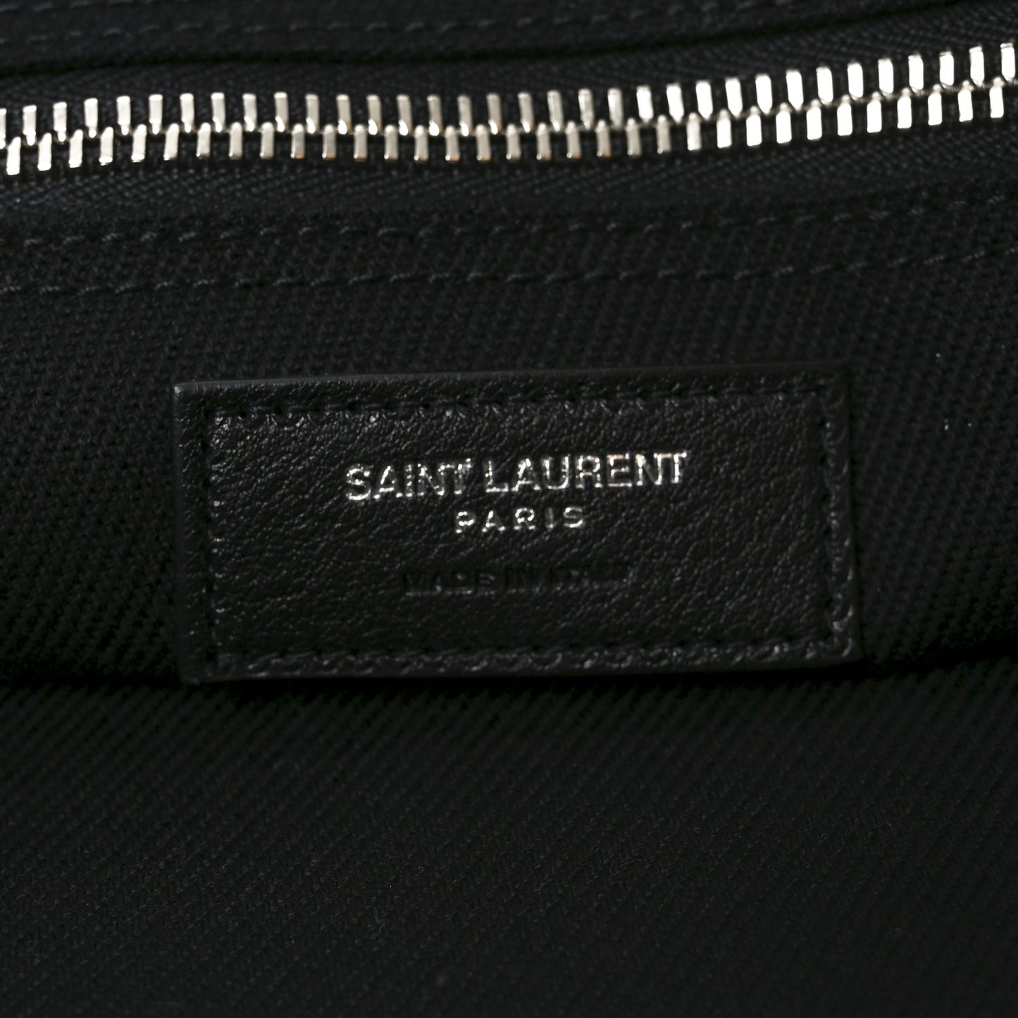 Linen Calfskin Rive Gauche Tote Black